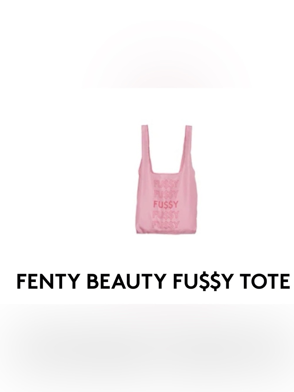 Fenty Beauty Pink Fussy Graphic Shoulder Tote